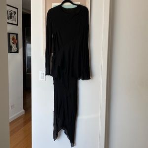 Proenza Schouler maxi cascade dress size 4, would fit a size 2